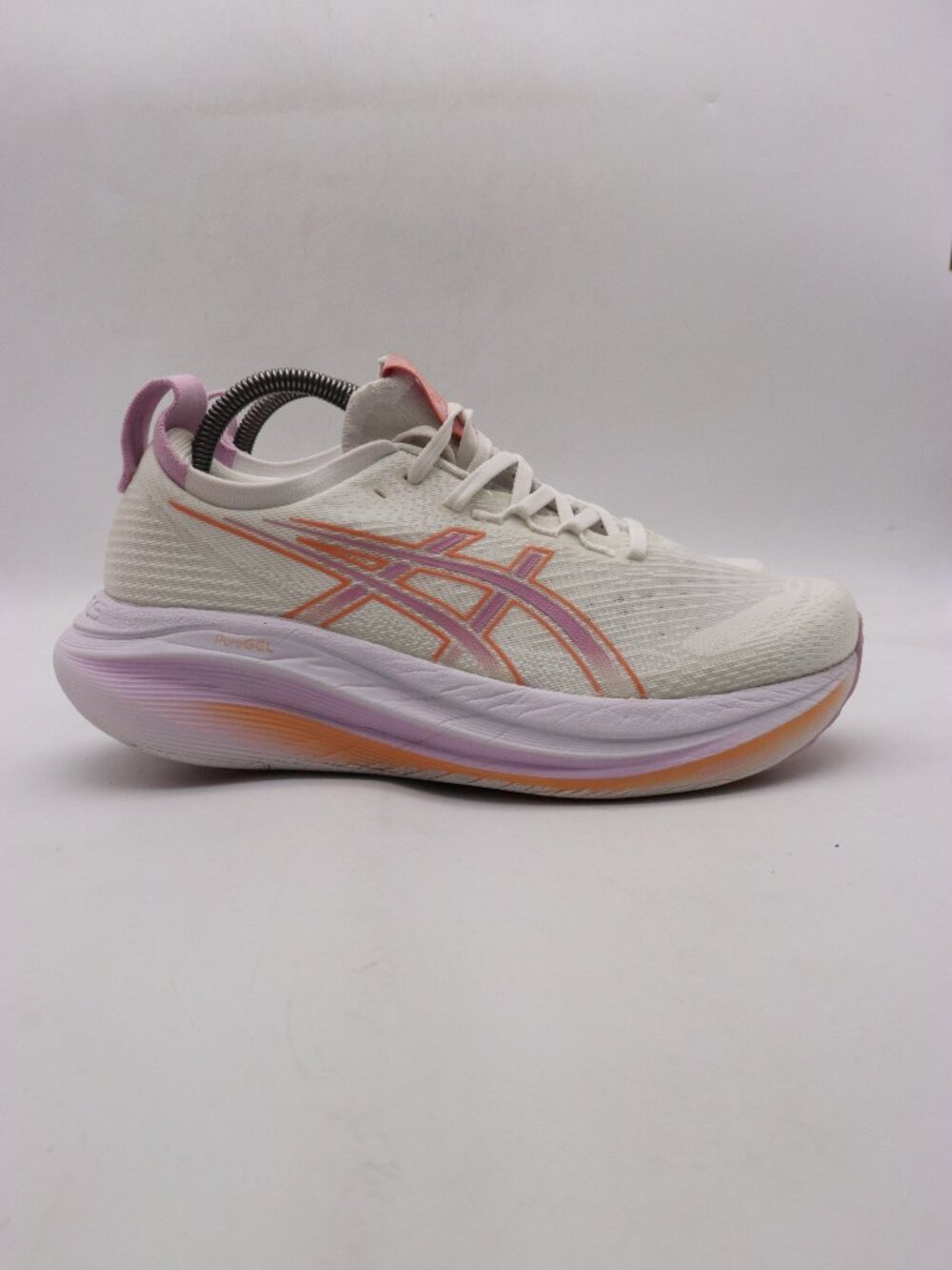 Asics Gel-Nimbus 27 Women's Size 9.5 Wide White Pink Running Athletic Sneakers